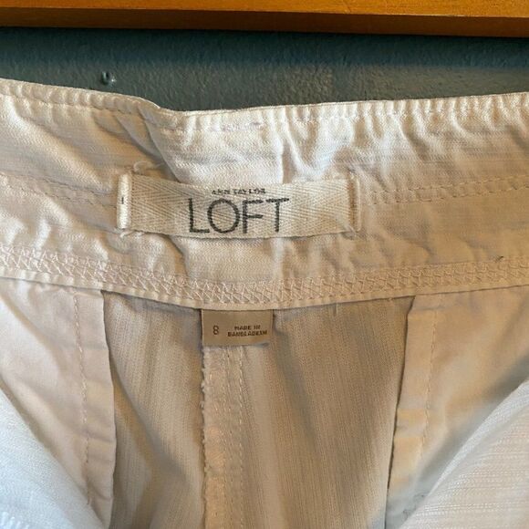 ANN TAYLOR Loft Mid Rise Capri's White US 8 - Picture 5 of 8